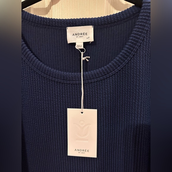 ANDREE BY UNIT Blue Knit Blouse - Picture 5 of 5